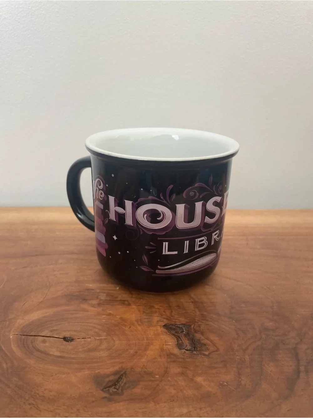 ACOTAR House of Wind Library Black & Purple Ceramic Coffee Mug